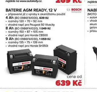 Auto Kelly Baterie agm ready, 12 v 4 ah nabídka