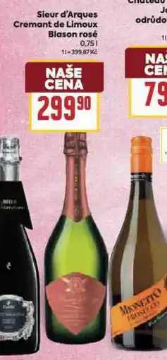 Billa Sieur d´arques cremant de limoux biason rosé nabídka