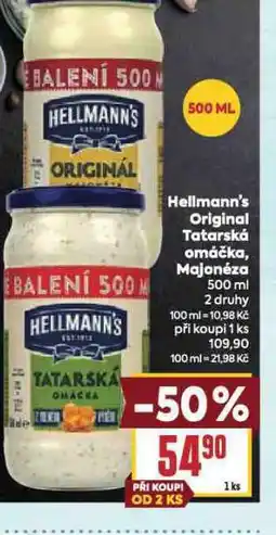 Billa Hellmann´s tatarská omáčka, majonéza nabídka