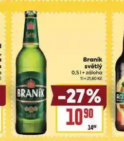 Billa Pivo braník nabídka