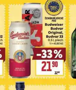 Billa Pivo budweiser budvar original nabídka