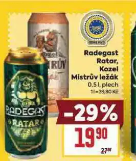 Billa Pivo radegast ratar nabídka