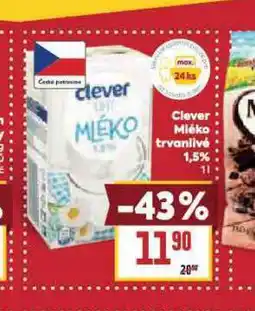 Billa Trvanlivé mléko 1,5% nabídka