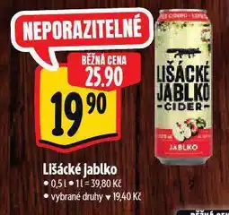 Albert Lišácké jablko cider nabídka