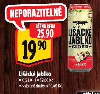 Albert Lišácké jablko cider nabídka