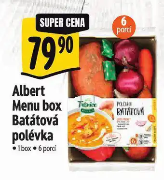 Albert Menu box batátová polévka nabídka