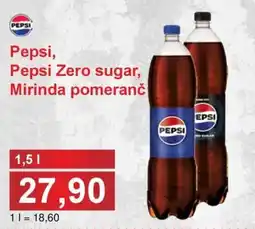 Jip PEPSI Pepsi Zero sugar, Mirinda pomeranč nabídka