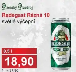 Jip Radegast Rázná 10 světlé výčepní nabídka