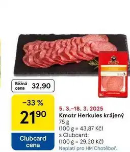 Tesco Kmotr Herkules krájený, 75 g nabídka