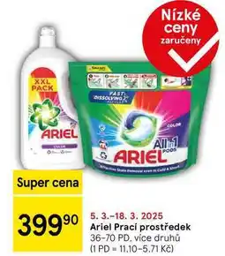 Tesco Ariel Prací prostředek, 36-70 PD, více druhů nabídka