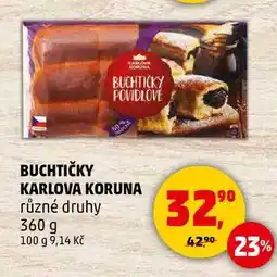 Penny Market BUCHTIČKY KARLOVA KORUNA různé druhy, 360 g nabídka