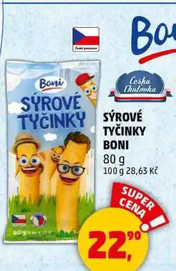 Penny Market SÝROVÉ TYČINKY BONI, 80 g nabídka