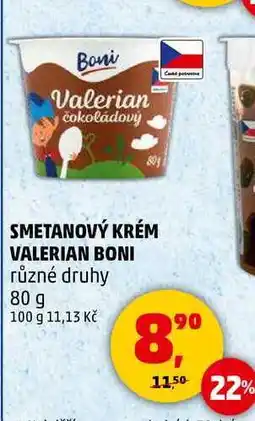 Penny Market SMETANOVÝ KRÉM VALERIAN BONI různé druhy, 80 g nabídka