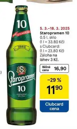 Tesco Staropramen 10, 0.5 l. sklo nabídka