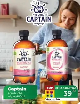 Tamda Foods Captain kombucha nápoj nabídka