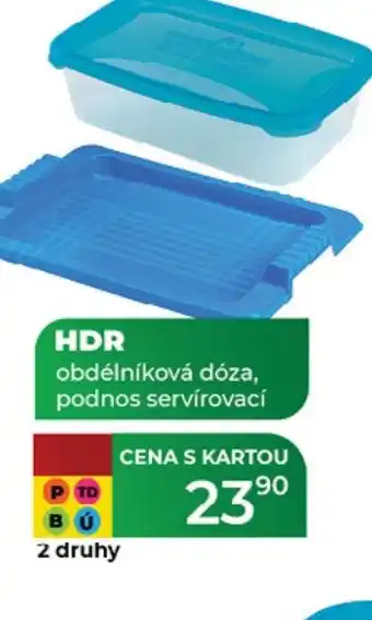 Tamda Foods HDR obdélníková dóza, podnos servírovací nabídka