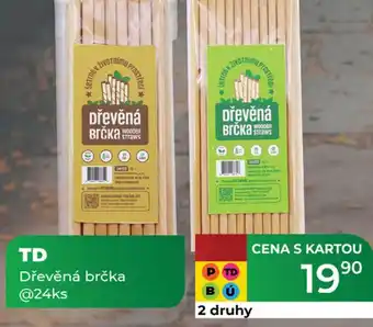 Tamda Foods TD Dřevěná brčka nabídka