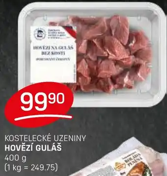 Flop Kostelecké uzeniny hovězí guláš nabídka