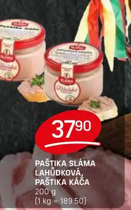 Flop Paštika sláma lahůdková, paštika káča nabídka