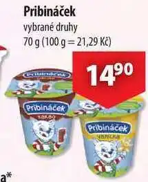 CBA Pribináček, 70 g nabídka