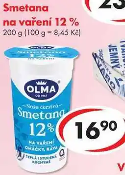 CBA Smetana na vaření 12%, 200 g nabídka