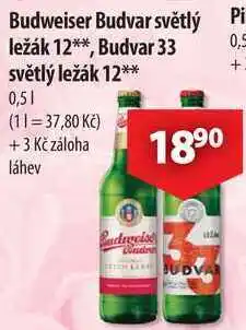 CBA Budweiser Budvar světlý ležák 12, 0,5 l nabídka