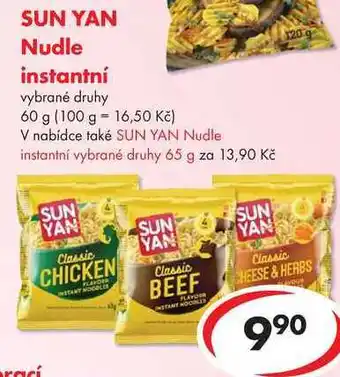 CBA SUN YAN Nudle instantní, 60 g nabídka