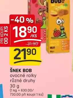 Flop Šnek bob ovocné rolky nabídka