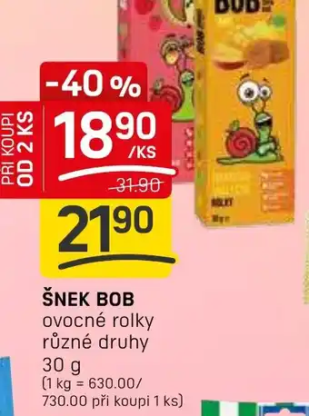 Flop Šnek bob ovocné rolky nabídka