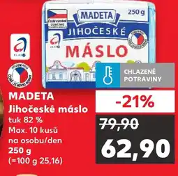 Kaufland MADETA Jihočeské máslo nabídka