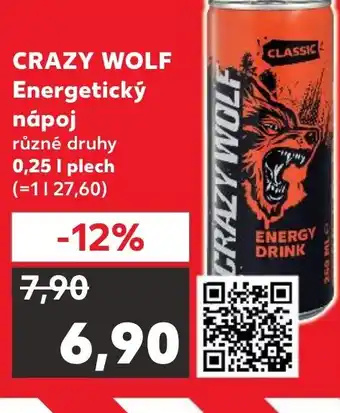 Kaufland CRAZY WOLF Energetický nápoj nabídka