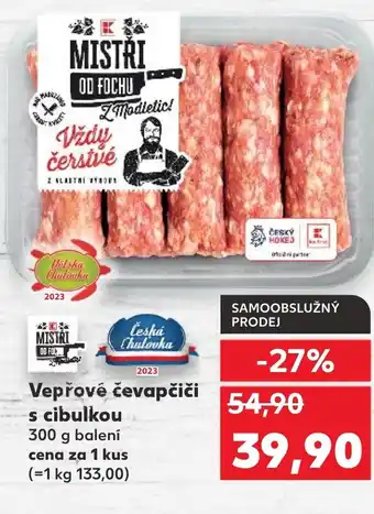 Kaufland Vepřové čevapčiči s cibulkou nabídka