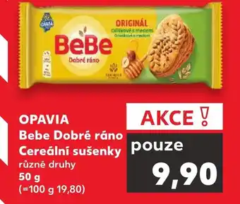 Kaufland OPAVIA Bebe Dobré ráno Cereální sušenky nabídka