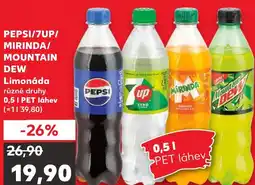 Kaufland PEPSI/7UP/ MIRINDA/ MOUNTAIN DEW Limonáda nabídka