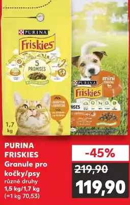 Kaufland PURINA FRISKIES Granule pro kočky/psy nabídka