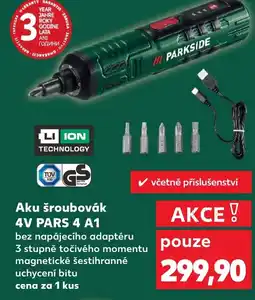 Kaufland Aku šroubovák 4V PARS 4 A1 nabídka