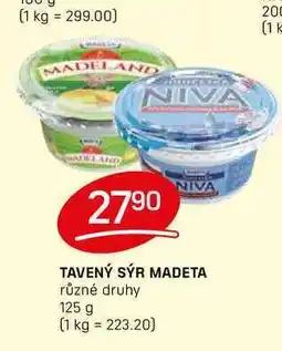 Flop NIVA TAVENÝ SÝR MADETA různé druhy 125 g nabídka