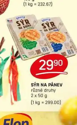 Flop SÝR NA PÁNEV různé druhy 2 x 50 g nabídka