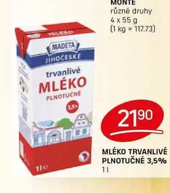 Flop MLÉKO TRVANLIVÉ PLNOTUČNÉ 3,5% 1l nabídka