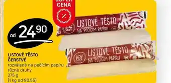 Flop LISTOVÉ TĚSTO ČERSTVÉ rozválené na pečícím papíru 275 g nabídka