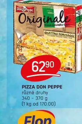 Flop PIZZA DON PEPPE různé druhy 340 - 370 g nabídka