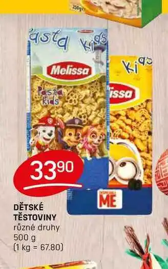 Flop DĚTSKÉ TĚSTOVINY různé druhy 500 g nabídka