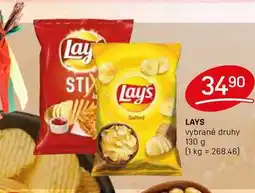 Flop LAYS vybrané druhy 130 g nabídka