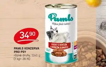 Flop PAMLS KONZERVA PRO PSY různé druhy, 1240 g nabídka