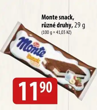 Bala Monte snack nabídka