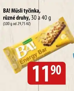 Bala BA! Müsli tyčinka nabídka