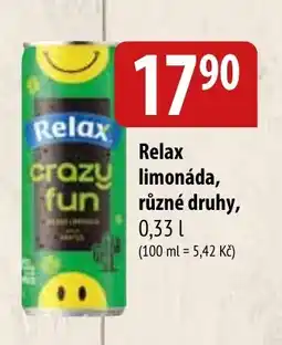 Bala Relax limonáda nabídka