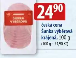 Bala česká cena Šunka výběrová krájená nabídka