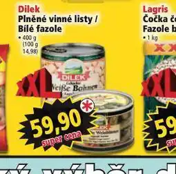 Norma Dilek plněné vinné listy / bílé fazole nabídka