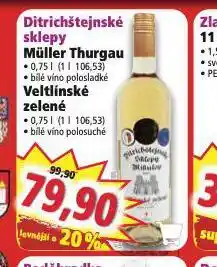 Norma Ditricjštejnské sklepy müller thurgau nabídka